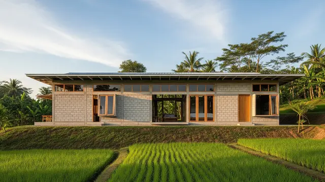 Desain Rumah Minimalis dari Batako dan Baja Ringan yang Kokoh & Murah/Ilustrasi AI