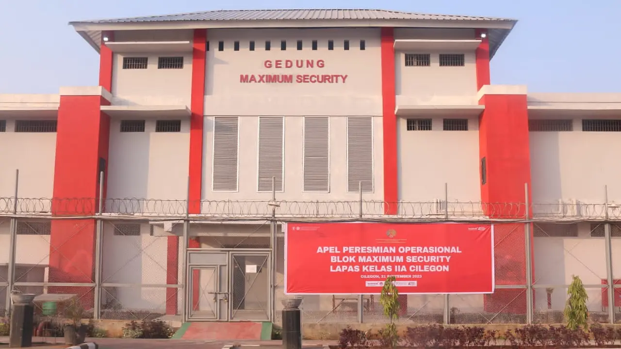 Blok Hunian Napi Dengan Pengamanan Super Ketat Di Lapas Klas IIA Cilegon, Banten. (Kamis, 21/09/2023). (Dokumentasi Kanwil Kemenkumham Banten).