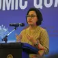 Menkeu Sri Mulyani memberikan paparan kebijakan Indonesia saat Indonesia Economic Quarterly di Jakarta, Selasa (17/1). (Liputan6.com/Angga Yuniar)