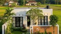 Model Rumah Sederhana Tapi Mewah dengan Atap Datar dan Pagar 2025 yang Cocok untuk Tinggal di Desa (Image by Gemini AI)