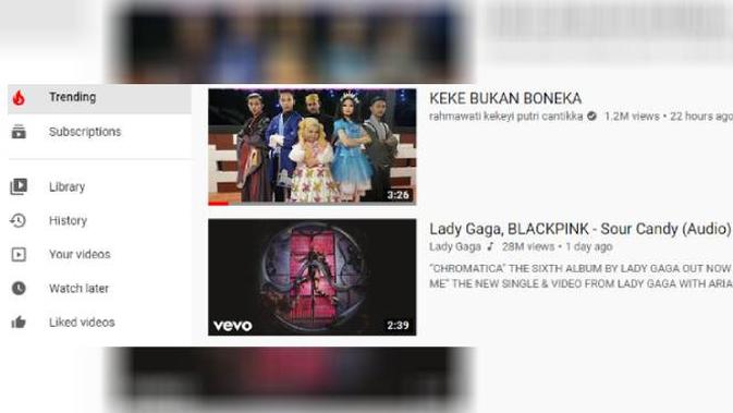 Lagu Keke Bukan Boneka Trending di YouTube