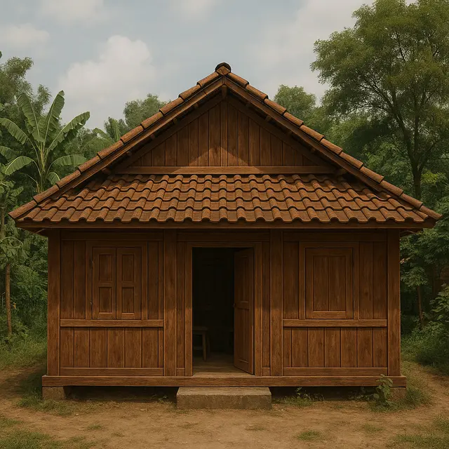 Model Atap Rumah Sederhana di Kampung (Foto: ChatGPT)
