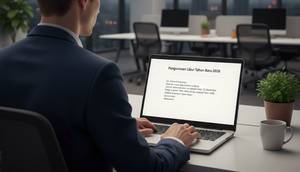 Contoh Pengumuman Libur Tahun Baru 2026 (created by AI)