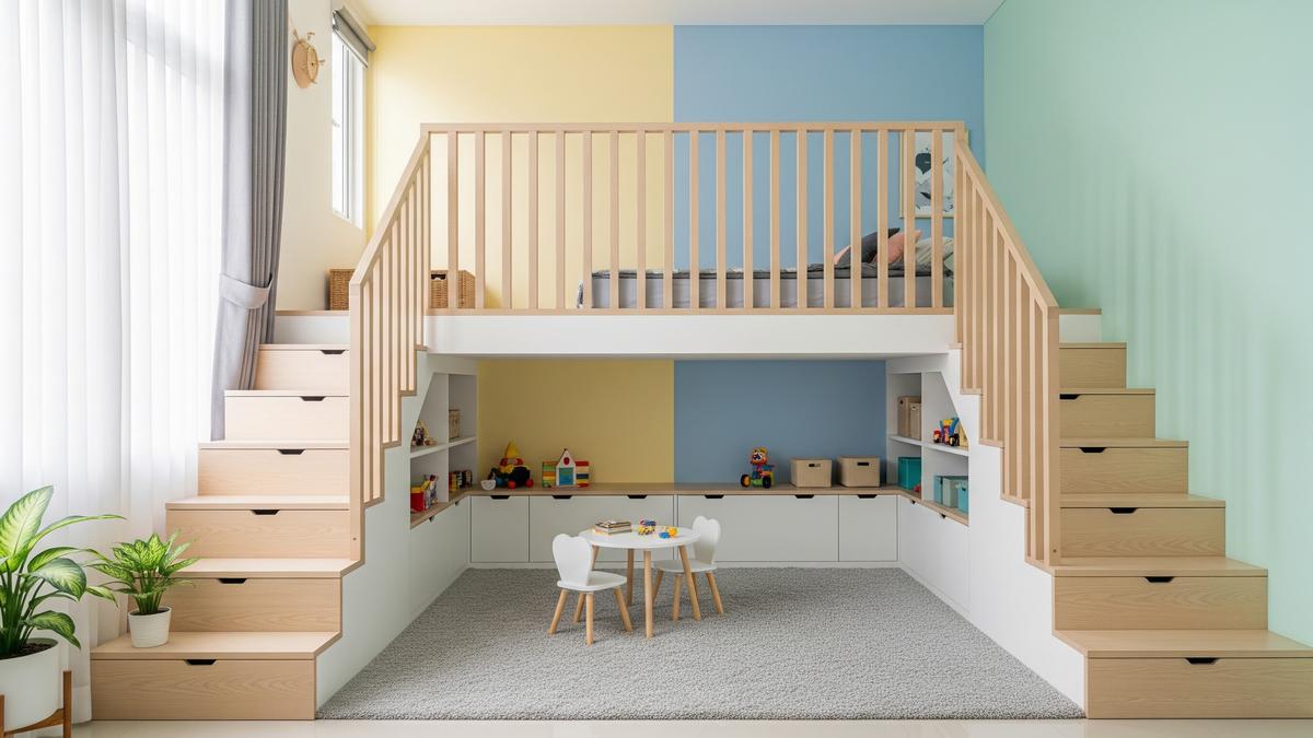 7 Pilihan Warna Lantai Mezzanine untuk Kesan Lapang dan Nyaman di Area Atas