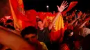 Kemenangan Spanyol atas Inggris di final Euro 2024 disambut meriah warga Spanyol yang menyaksikan laga dari kota Madrid. (OSCAR DEL POZO/AFP)