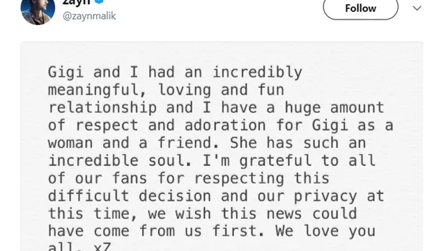 [Bintang] Gigi Hadid - Zayn Malik