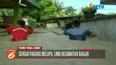 Banjir terparah terjadi di Lingkungan 1 Kelurahan Bandar Utama, Kecamatan Tebing Tinggi Kota. Di lokasi ini ketinggian air mencapai 2 meter.