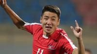 Ri Kang-rim, penyerang berbahaya Korea Utara U-17. (Dok. AFC)