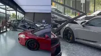 Viral mobil tabrak showroom berisi Porsche (sumber: Twitter/innovacommunity)