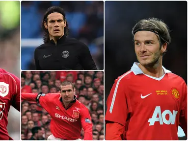 Edinson Cavani resmi bergabung Manchester United pada musim panas ini dan menggunakan nomor punggung 7 yang keramat di Old Trafford. Nomor 7 di Manchester United sendiri identik dengan pemain hebat. Berikut siapa saja pengguna nomor punggung 7 di Manchester United. (kolase foto AFP)