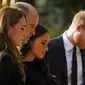 Pangeran William, Kate Middleton, Pangeran Harry, Meghan Markle (Foto: AP Photo/Alberto Pezzali)