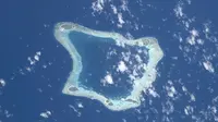 Palmerston Island, selatan Samudera Pasifik. (dok. NASA)