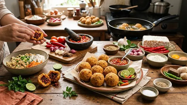 Resep Bola Bola Tempe Isi Sambal Mercon