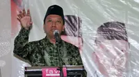 Ketua Umum PPP, Romahurmuziy memberikan sambutan saat Musyawarah Kerja Wilayah PPP DKI Jakarta, Senin (23/2/2015 Romahurmuziy yakin partai PPP akan menjadi peringkat nomer satu dalam pemilu yang akan datang. (Liputan6.com/JohanTallo)