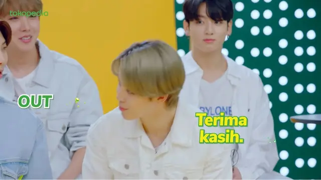 BTS dalam acara Waktu Indonesia Belanja TV Show Tokopedia (YouTube/ tokopedia)