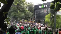 Demonstrasi Driver Gojek di Kemang Ricuh