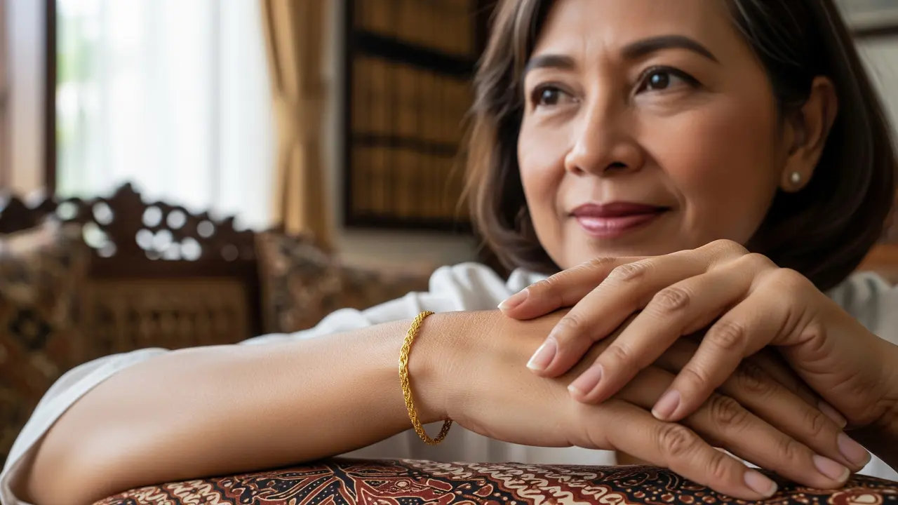 8 Model Gelang Emas 3 Gram untuk Ibu 50 Tahun, Elegan dan Nyaman Sepanjang Hari