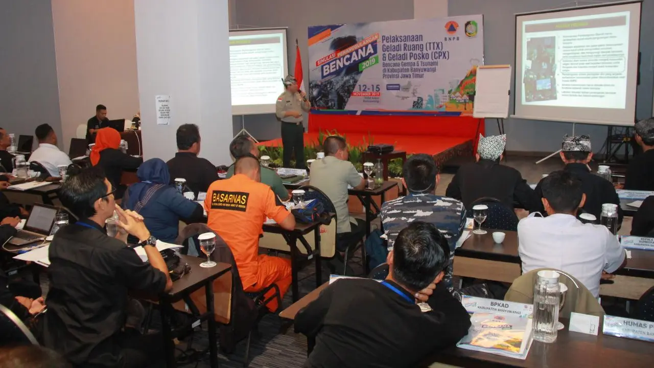 Tanggulangi Bencana Cepat dan Tepat BNPB Gelar Simulasi Penanggulangan Bencana di Banyuwangi