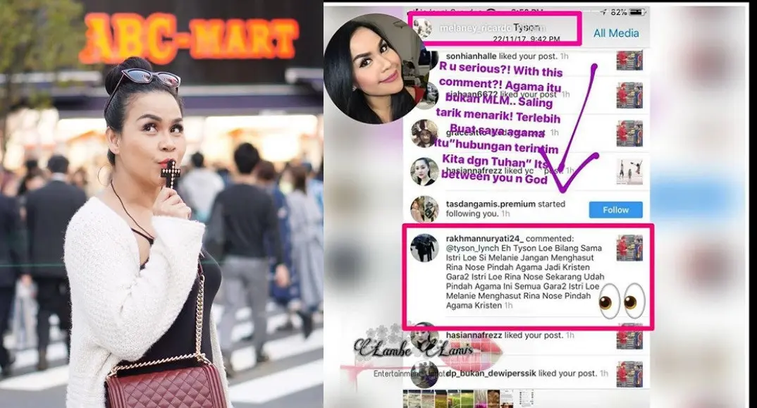 Melaney Ricardo menjawab dengan bijak (Foto: Instagram)