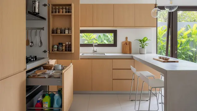 Desain Rumah Kecil dengan Ruang Gudang Tersembunyi