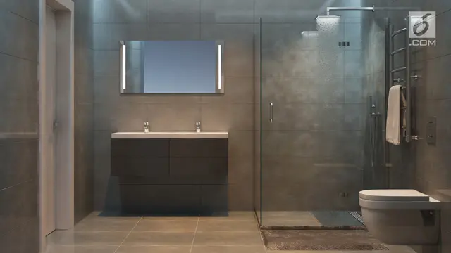 Kamar Mandi dengan Cermin