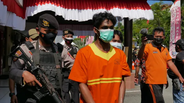 Pencuri accu genset milik klinik di Balikpapan.