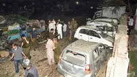 Ledakan bom di Lahore, Pakistan. (AFP)