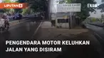 Beredar video terkait keluhan pengendara motor karena jalan ring road yang disiram. Video tersebut diiringi narasi ketidaksetujuan atas aksi penyiraman tersebut