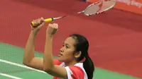 Tunggal putri Indonesia, Aprilia Yuswandari, menyabet gelar di Hungaria International Series 2015. Aprilia mengalahkan unggulan ketiga, Chloe Birch, pada partai final di Budaors, Minggu (1/11/2015) WIB. (PBSI)