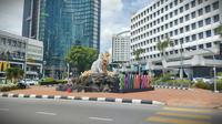 Penampakan Kota Kuching di siang hari. Tampak tertata rapi. (Foto: Winda Nelfira/Liputan6.com).