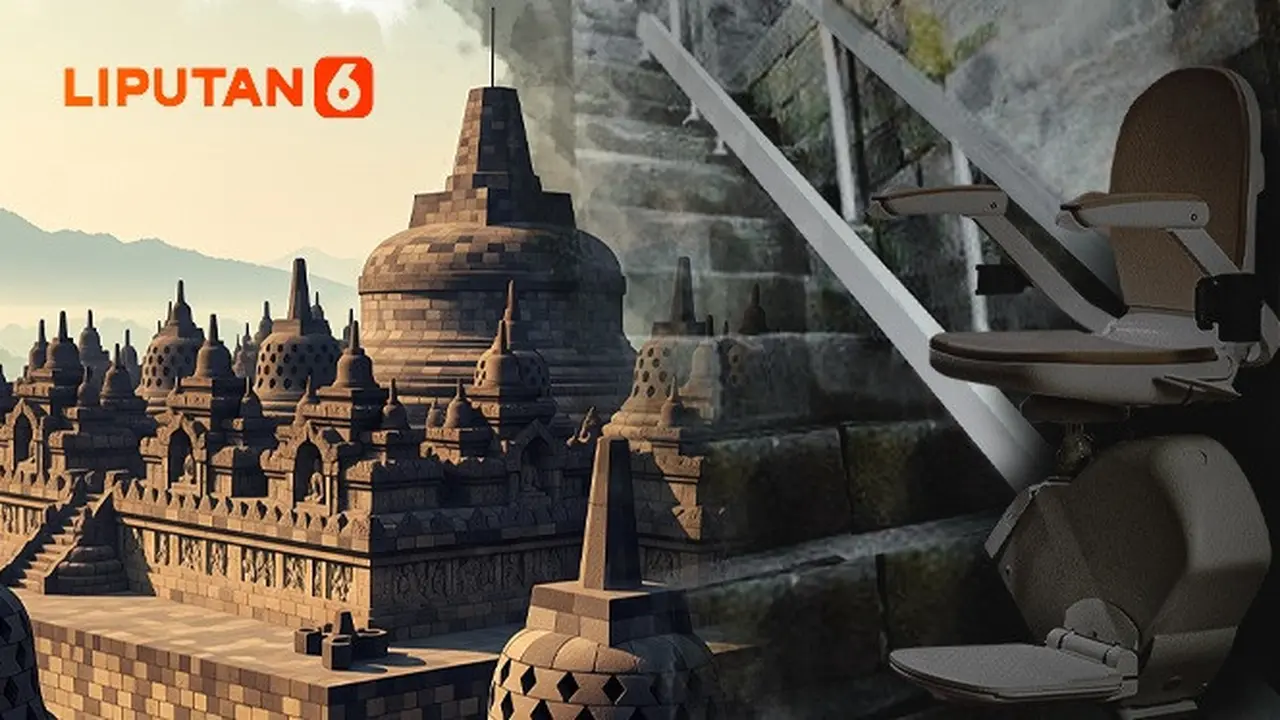 Banner Infografis Dilema Stairlift Menuju Puncak Candi Borobudur dan Pesona 3 Zona Alam Warisan Dunia