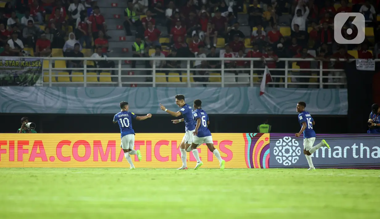 Selang enam menit, gawang Indonesia kebobolan. Tandukan Allen Obando pada menit ke-28 mengubah kedudukan jadi 1-1. (Doc. LOC WCU17/BRY)