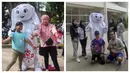 Para warga yang tengah berolahraga pun memanfaatkan momen kehadiran La'eeb untuk berfoto bareng dengan karakter yang menjadi maskot Piala Dunia edisi 2022 tersebut. (Procomm Surya Citra Media)