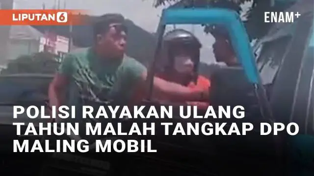 VIDEO: Rayakan Ulang Tahun Bareng Keluarga, Polisi Sigap Tangkap DPO Maling Mobil di Lampung
