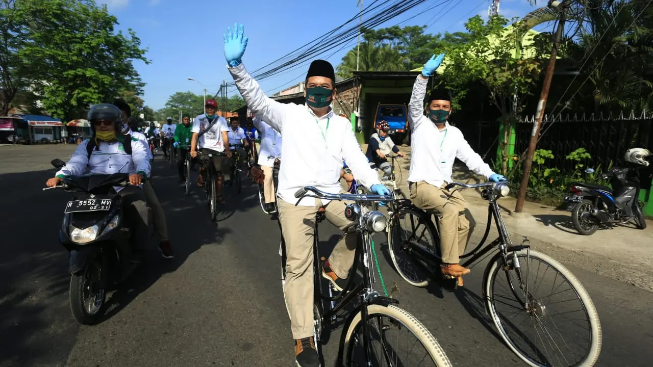 Paslon Oji-Zaini sempat terpapar Covid-19, namun sekarang sudah sembuh. (Foto: Liputan6.com/Rudal Afgani Dirgantara)