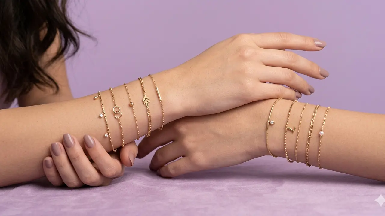 Model Gelang Emas Rantai Kecil Kekinian untuk Anak Muda. Gemini