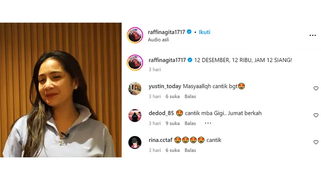 Postingan Nagita Slavina
