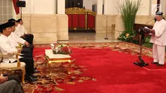 Suasana peringatan Nuzulul Quran 1438 Hijriah di Istana Negara, Jakarta, Senin (12/6). (Liputan6.com/Angga Yuniar)