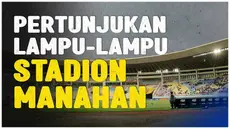 Berita Video, pertunjukan lampu di Stadion Manahan Solo saat laga antara Jepang Vs Spanyol pada Senin (20/11/2023)