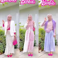 Lewat postingan video reels terbaru, Inara menampilkan look Barbie versi dirinya. Penampilannya bisa jadi inspirasi untuk perempuan berhijab. [Instagram/inararusli].