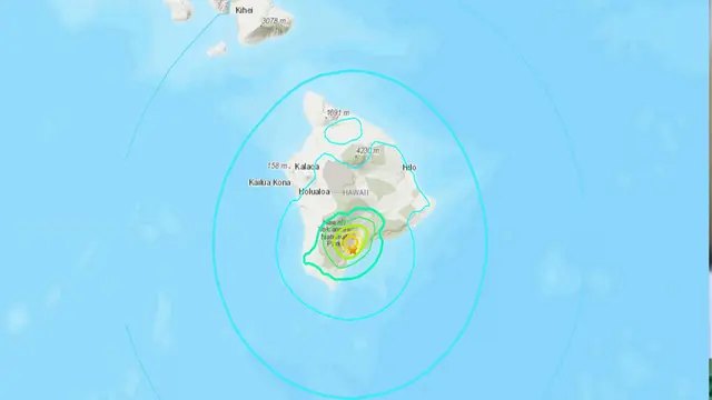 Gempa bumi Hawaii. (USGS)