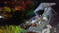 Rumah pasutri lansia di Kampung Jayasari, Kelurahan Ranggamekar, Kecamatan Bogor Selatan, Kota Bogor, Jawa Barat terseret longsor pada Senin malam 17 Maret 2025. (Foto: Istimewa)
