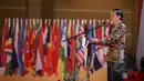 Presiden Jokowi berpidato saat pembukaan acara  Asosiasi Pemerintah Kabupaten Seluruh Indonesia (APKASI) International Trade and Investment Summit 2015 di Jakarta, Rabu (13/5). (Liputan6.com/Faizal Fanani)