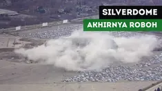 Stadion Silverdome akhirnya roboh pada Senin (4/12/2017) setelah satu hari sebelumnya gagal diledakkan.