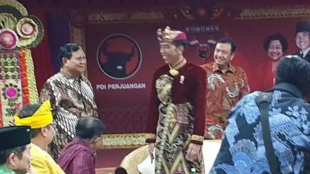Kepala Badan Intelijen Negara (BIN) turut hadir saat Prabowo, Jokowi dan Megawati bertemu di arena kongres PDIP. (Istimewa)