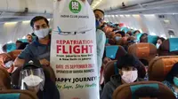 Penerbangan Pemulangan Ketiga yang Banyak Dinantikan Warga Negara Indonesia dan India. foto: istimewa