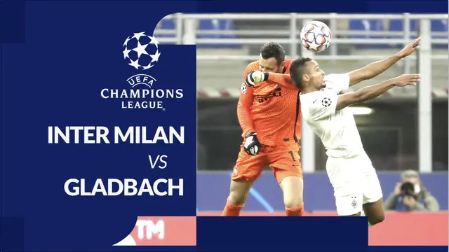 MOTION GRAFIS: Statistik Liga Champions, Bukti Inter Milan Tak Beruntung Saat Hadapi Borussia Monchengladbach