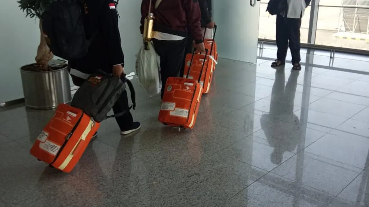 Jemaah haji Indonesia kembali ke Tanah Air melalui Bandara Prince Mohammed bin Abdulaziz, Madinah. Dok Kadaker Bandara PPIH 2019