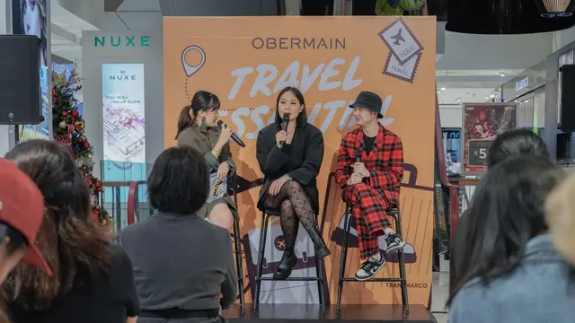 Ayla Dimitri dalam peluncuran koleksi terbaru Obermain bertema Travel Essential di Jakarta, baru-baru. (Foto: Dok. Istimewa)