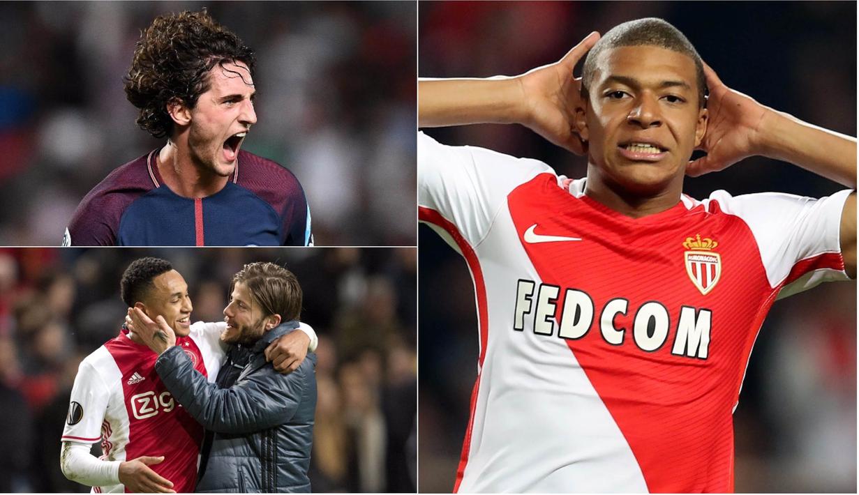 Berikut ini Kylian Mbappe dan lima wonderkid di Ligue 1 Prancis musim 2017/2018. (Kolase foto-foto dari AFP)